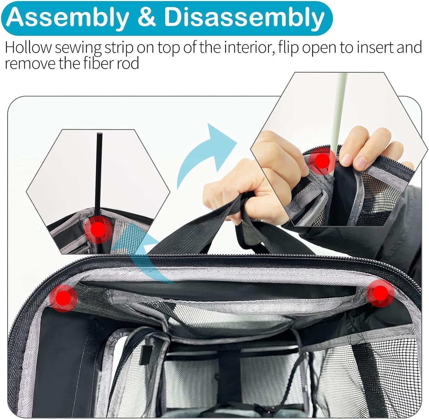  Pet Carrier for Small Cats Dogs, Travel Bag with Adequate Ventilation, 5 Mesh Windows, 3 Entrance, Locking Safety Zippers, Padded Shoulder and Carrying Strap, Small