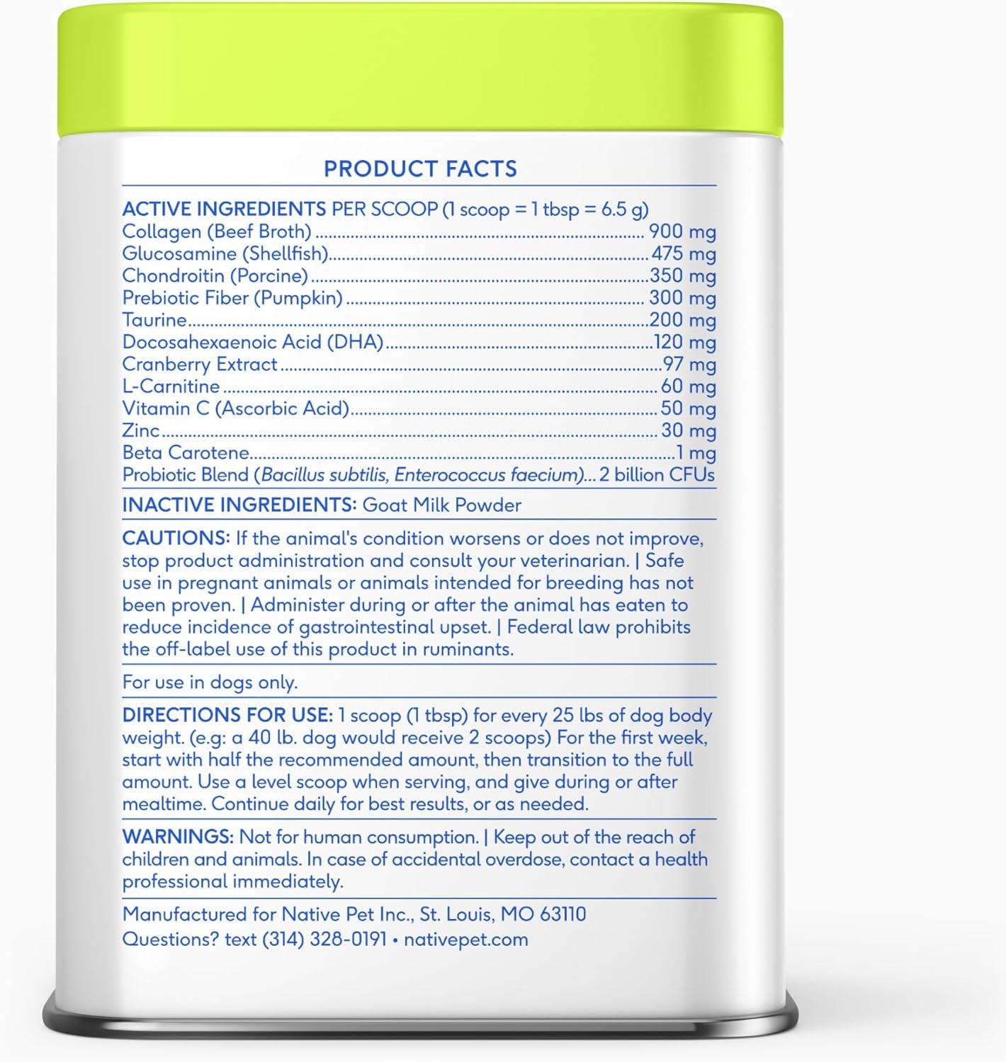 Dog Vitamins & Supplements - 11-In-1 Multivitamin Powder for Dogs Food Topper - Collagen, Glucosamine, Probiotics, Omega & More- Supports Healthy Gut, Mobility & Overall Health -30 Scoops