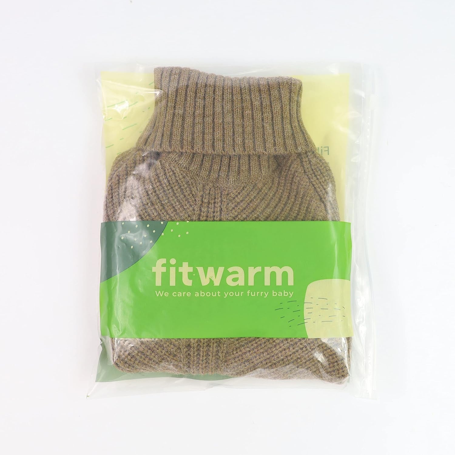 Thermal Knitted Dog Sweater Doggy Winter Coat Pet Clothes Doggie Turtleneck Jacket Puppy Outfits Cat Sweatsuit Sage Green Medium