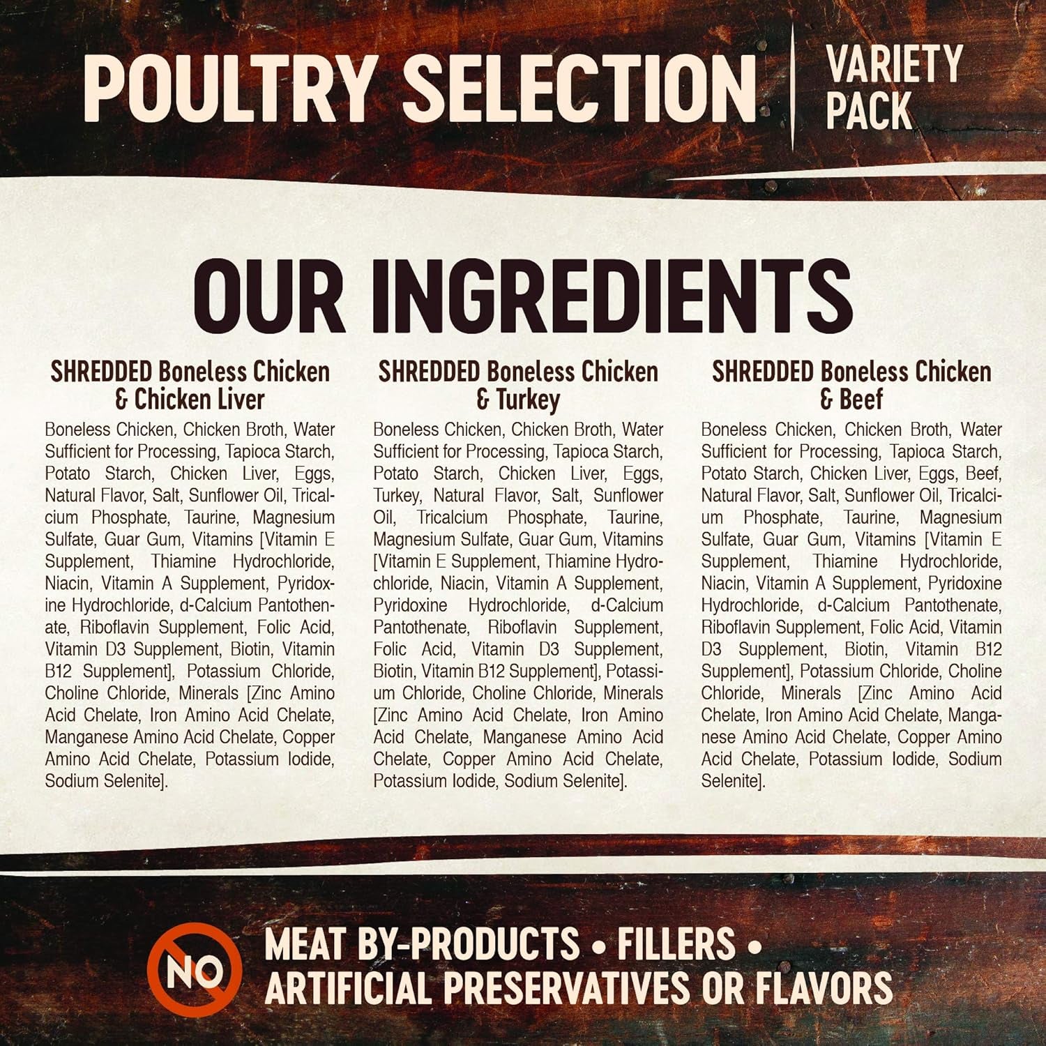 CORE Signature Selects Shredded Adult Wet Cat Food, Natural, Protein-Rich, Grain Free, 2.8 Ounce, 8 Pack (Poultry Variety Pack)