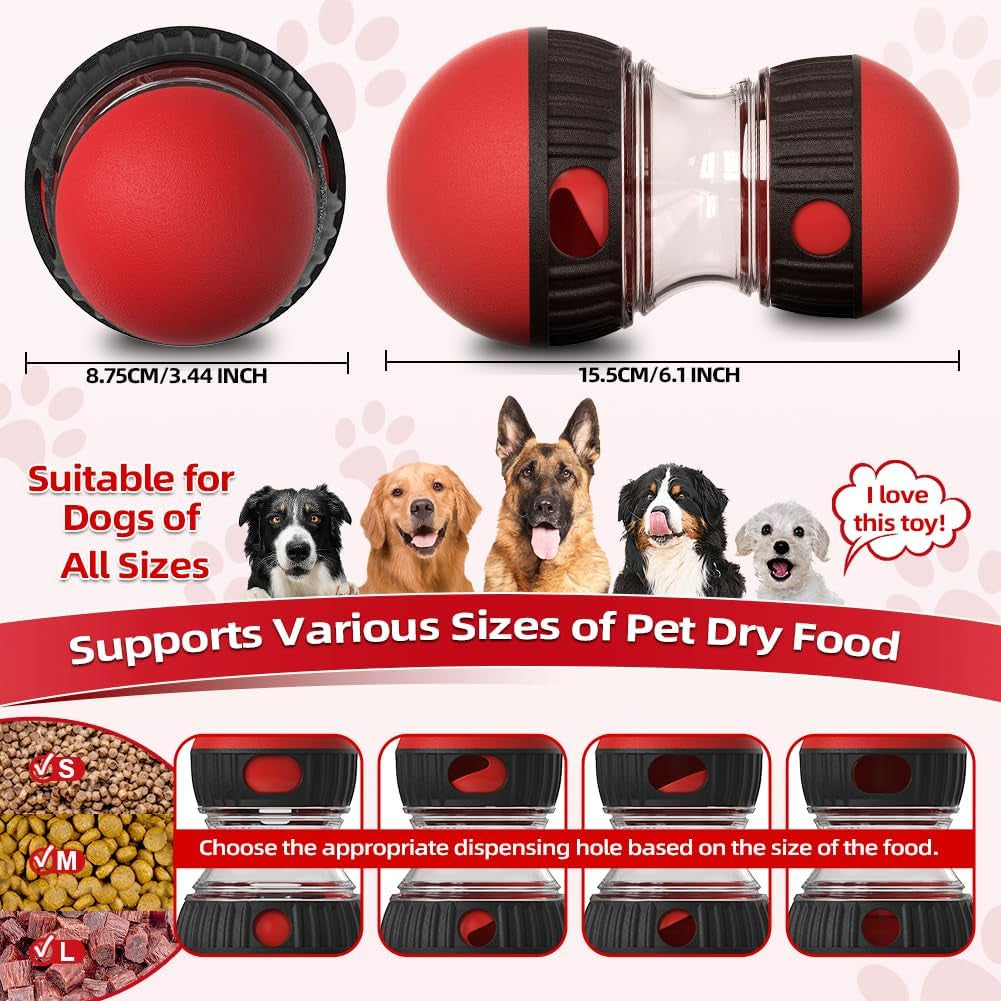Dog Puzzle Toy with Treat Dispenser Ball & Slow Feeder