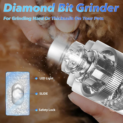 2-In-1 Cat Nail Clippers & Dog Nail Clippers Trimmers for Large Medium Small Dogs Cats Claw Trimmer Quick Sensor and Safety Guard USB Rechargeable with 2 LED Lights Dogs Nail Trimmer