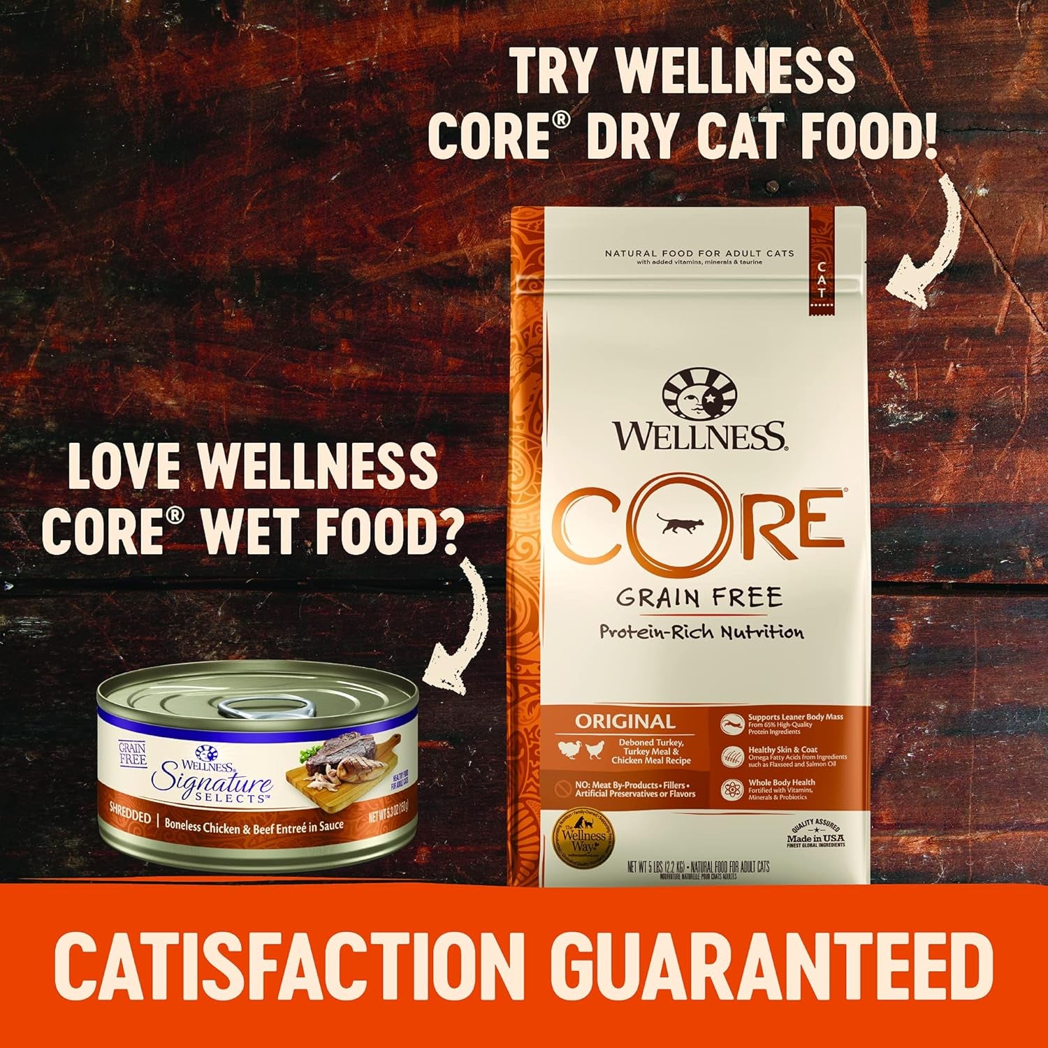 CORE Signature Selects Shredded Adult Wet Cat Food, Natural, Protein-Rich, Grain Free, 2.8 Ounce, 8 Pack (Poultry Variety Pack)