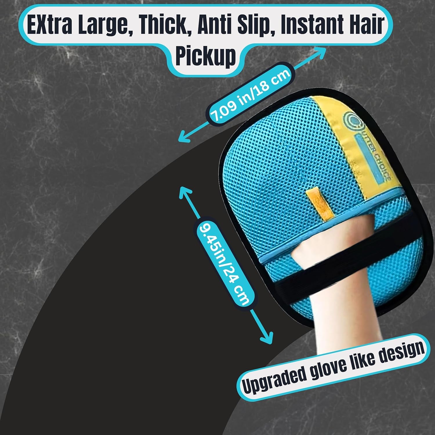 The Magic Brush Pet Hair Remover Glove for Dogs & Cats – Upgraded 2025 Reusable Pet Hair Remover Electrostatic Grooming Mitt | Magic Pet Hair Remover Glove for Clothing, Couch