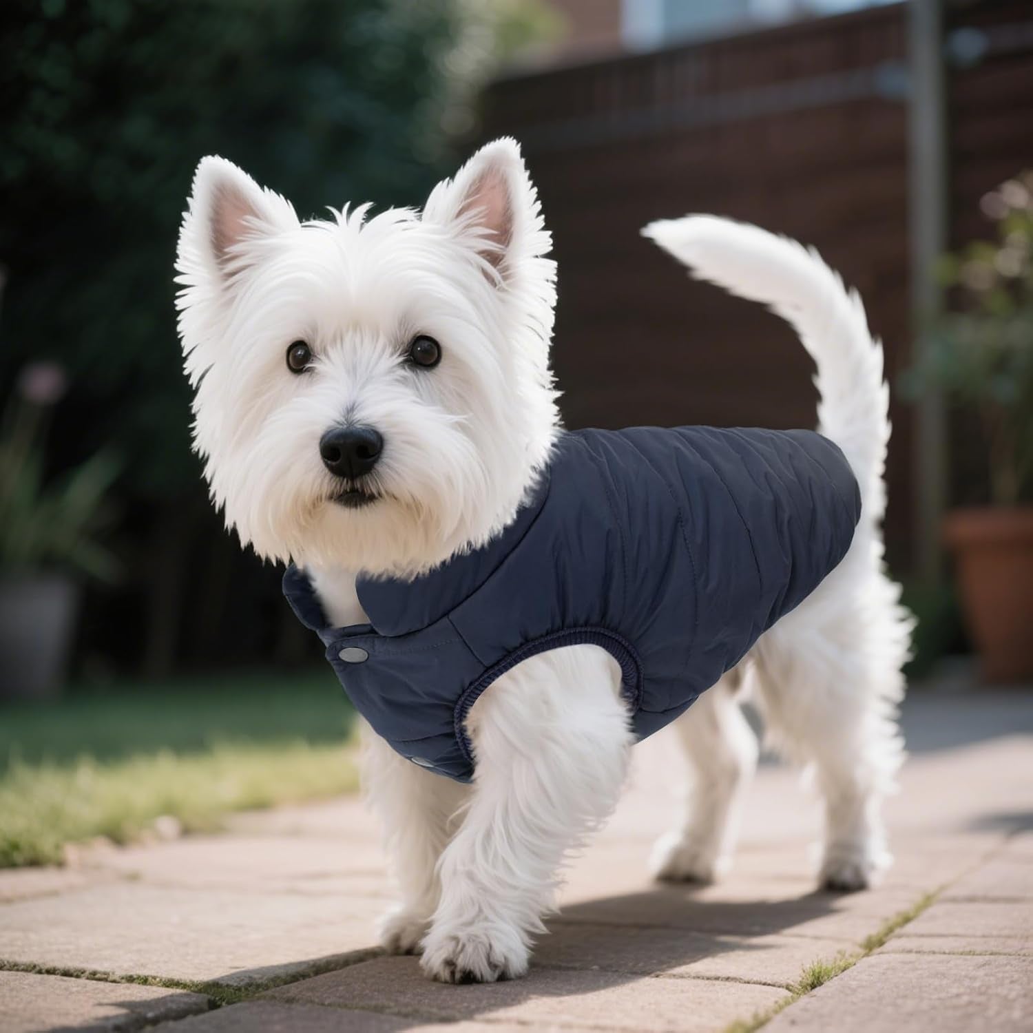 Dog Winter Coat - Waterproof Windproof Dog Jacket, Warm Snowproof Doggie Puffer Vest for Cold Weather, Lightweight Snow Coats for Small Medium Large Dogs(M, Blue)