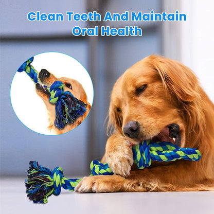 Heavy Duty Dog Rope Toys for Large Breed Aggressive Chewers, 2 Pack Indestructible Teeth Cleaning Tug of War Toy