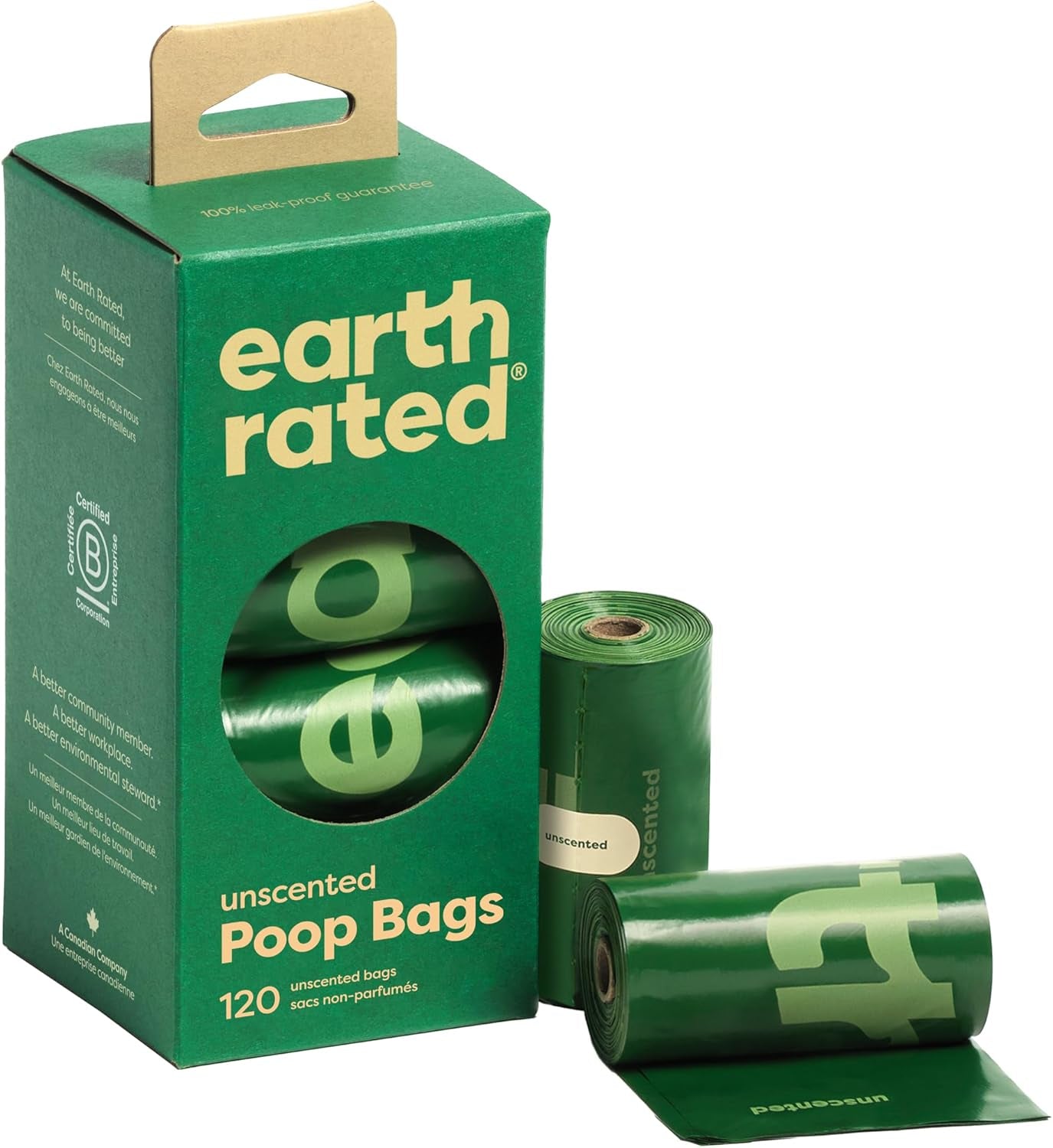 Poop Bags for Dogs Guaranteed Leak Proof and Extra Thick Waste Bag Refill Rolls, Unscented, 120 Bags