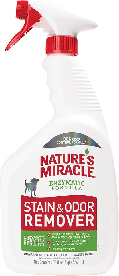 Nature’S Miracle Stain and Odor Remover Dog, 32 Ounces, Everyday Mess Enzymatic Odor Control Formula
