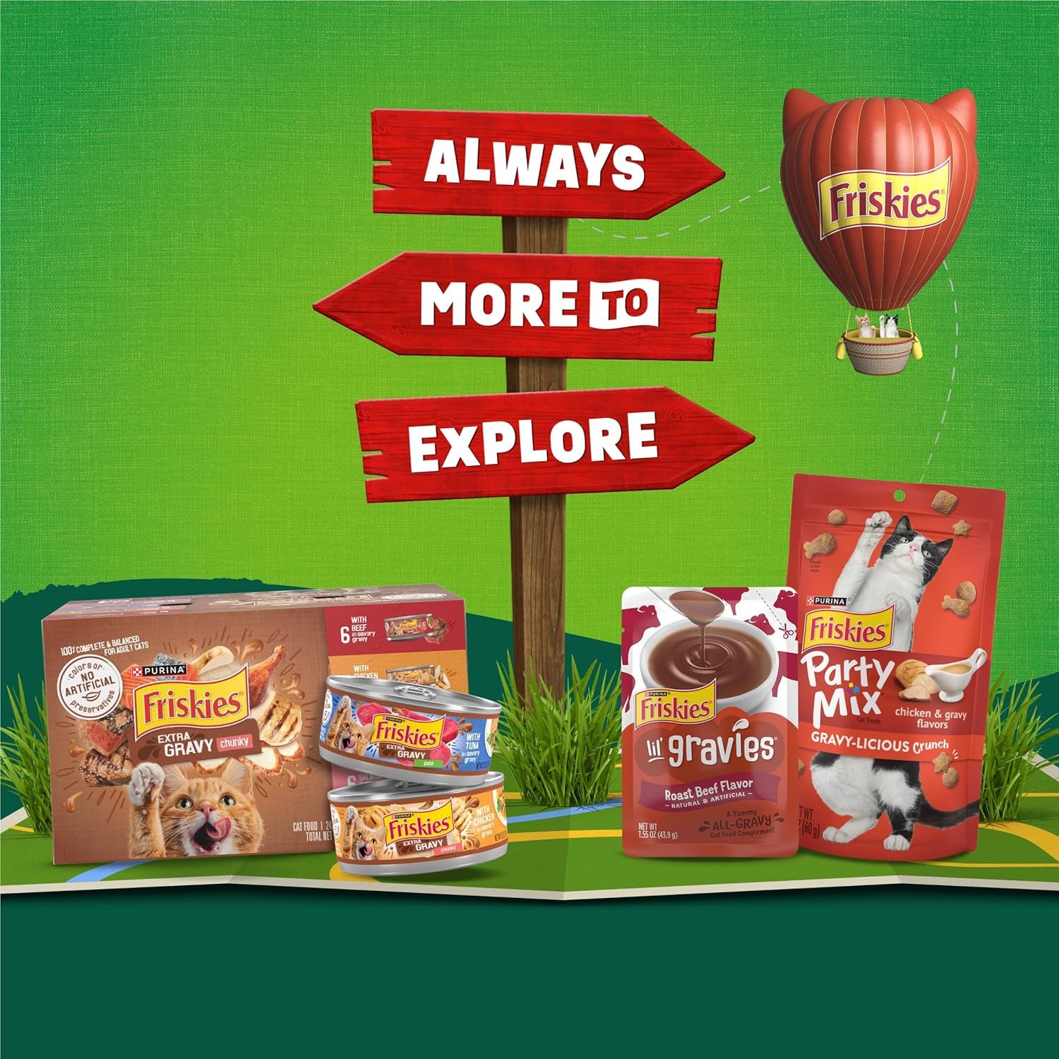 Purina  Gravy Swirlers with Flavors of Chicken, Salmon and Gravy Dry Cat Food - 3.15 Lb. Bag