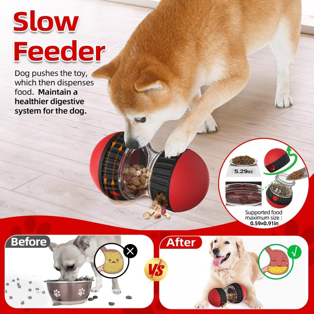 Dog Puzzle Toy with Treat Dispenser Ball & Slow Feeder