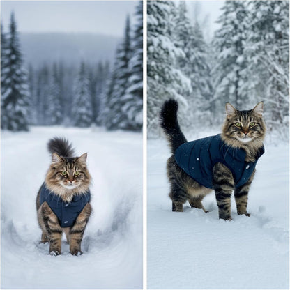 Dog Winter Coat - Waterproof Windproof Dog Jacket, Warm Snowproof Doggie Puffer Vest for Cold Weather, Lightweight Snow Coats for Small Medium Large Dogs(M, Blue)