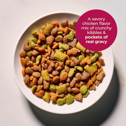 Gravy Bursts Dry Cat Food, Chicken, 3 LB Bag