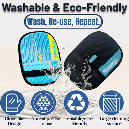 The Magic Brush Pet Hair Remover Glove for Dogs & Cats – Upgraded 2025 Reusable Pet Hair Remover Electrostatic Grooming Mitt | Magic Pet Hair Remover Glove for Clothing, Couch