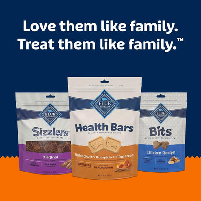 Health Bars Crunchy Dog Biscuits, Oven-Baked with Natural Ingredients, Pumpkin & Cinnamon, 16-Oz Bag