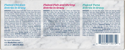 Tastefuls Flaked Wet Cat Food Variety Pack, Made with Natural Ingredients, Tuna, Chicken, Fish & Shrimp, 3-Oz Cans (12 Count, 4 of Each)